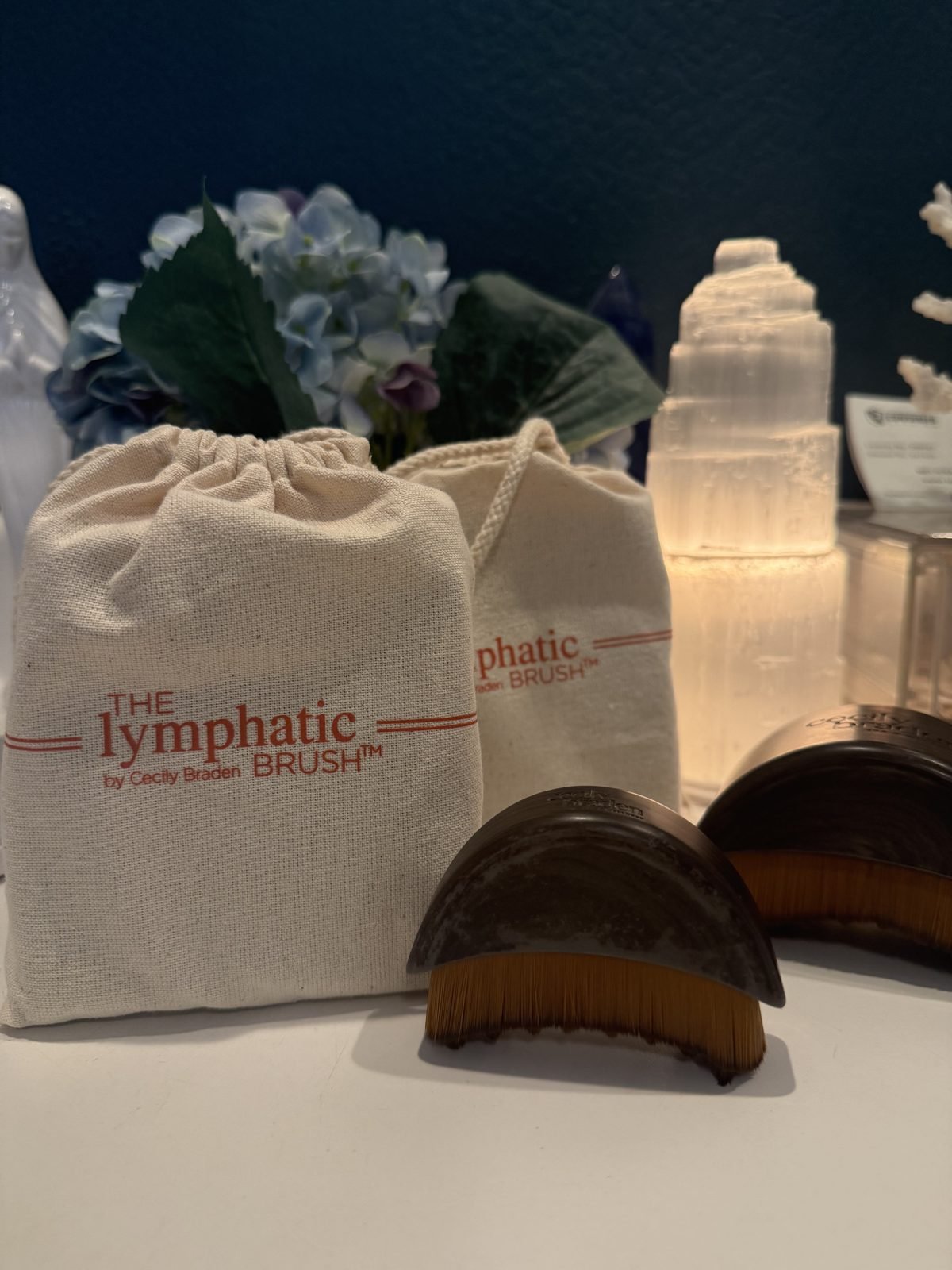 The lymphatic drainage massage brushes used at the studio